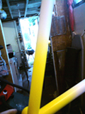 The colour is now applied in the workshop