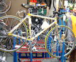 The bike is now ready for the test ride