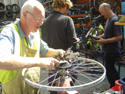 Ray dealing with the lock ring - click to enlarge