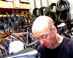 Chris, along with Colin manages the workshop - click to enlarge
